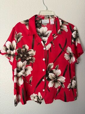 Vintage ALFRED DUNNER Hawaiian button shirt | sz 12P, M